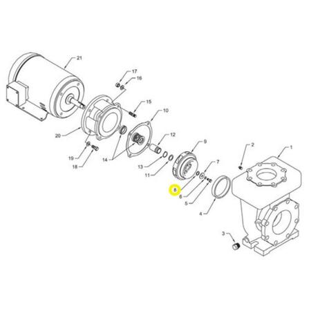 HANDS ON Impeller Washer for 7.5-10 HP Pump HA4243752